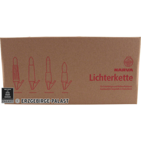NARVA Schwibbogenkette mit 7 Riffelkerzen