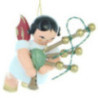 Tree Ornament - Angel with Bagpipe - Red Wings - Floating - 5,5 cm / 2.2 inch