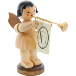 Angel with Fanfare - Natural Colors - 9,5 cm / 3.7 inch