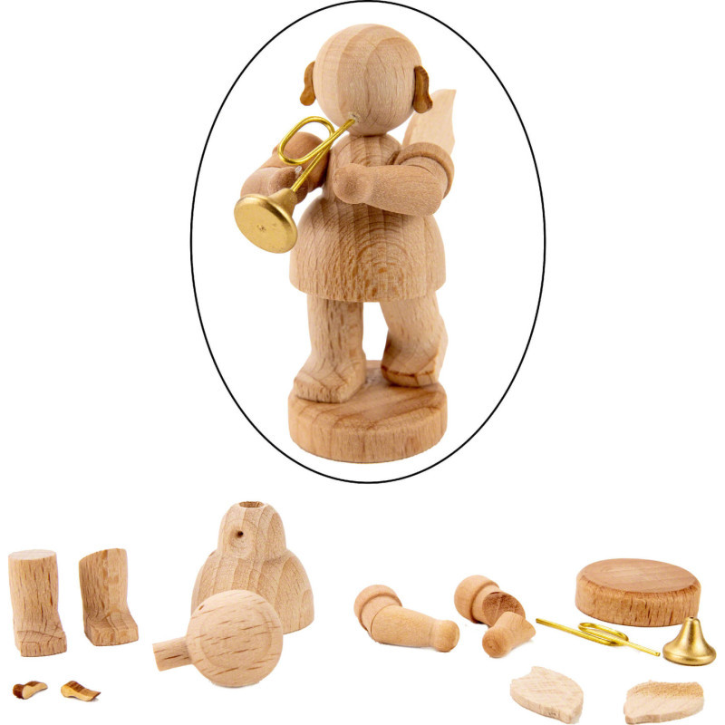 Handicraft Set - Angel with Trumpet - 6 cm / 2.4 inch