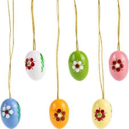 Ostereier-Set mit Punkteblumen - 2,2 cm