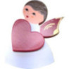 Fridge Magnet - Angel with Heart - Red Wings - 7,5 cm / 3 inch