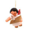 Tree Ornament - Angel with Xylophone - Red Wings - Floating - 5,5 cm / 2.2 inch