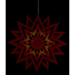 Fensterbild Weihnachtsstern gelb/rot - 28 cm