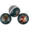 Christmas Baubles December Nights - Set of Three - 10 cm / 3.9 inch