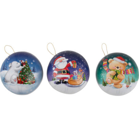 Christmas Baubles Winter Moments - Set of Three - 10 cm / 3.9 inch
