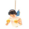 Tree Ornament - Angel with Maracas - Blue Wings - Floating - 5,5 cm / 2.2 inch