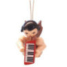 Tree Ornament - Angel with Melodica - Natural Colors - Floating - 5,5 cm / 2.2 inch