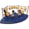 Two Angels with Drums - Blue Wings - 8,5 cm / 3.3 inch