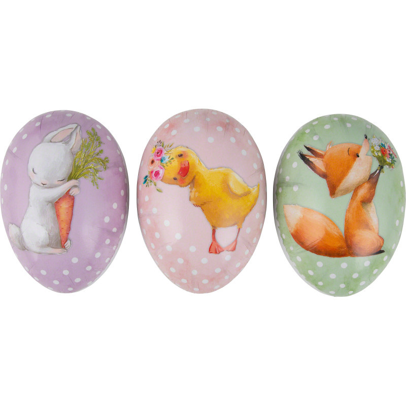 Easter Eggs Spring Children - Set of Three - 15 cm / 5.9 inch