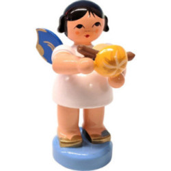 Angel with Bratwurst Roll - Blue Wings - 6 cm / 2.4 inch