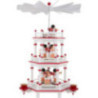 3-Tier Pyramid - White-Red - Music Angels with Red Wings  - 35 cm / 13.8 inch