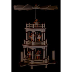 3-Tier Pyramid - White-Red - Music Angels with Red Wings  - 35 cm / 13.8 inch