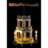 3-Tier Pyramid - White-Green - without Figurines - 35 cm / 13.8 inch