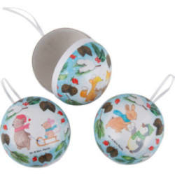 Christmas Baubles Panda Love - Set of Three - 8 cm / 3.1 inch