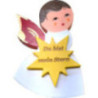 Fridge Magnet - Angel with Star - Red Wings - "Du bist mein Stern" - 7,5 cm / 3 inch