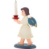 Flat Figurine Angel with Candle - Blue Wings - 20 cm / 7.9 inch