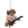 Tree Ornament - Angel with Star Guitar - Blue Wings - Floating - 5,5 cm / 2.2 inch