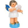 Angel with Candyfloss - Blue Wings - Standing - 6 cm / 2.4 inch