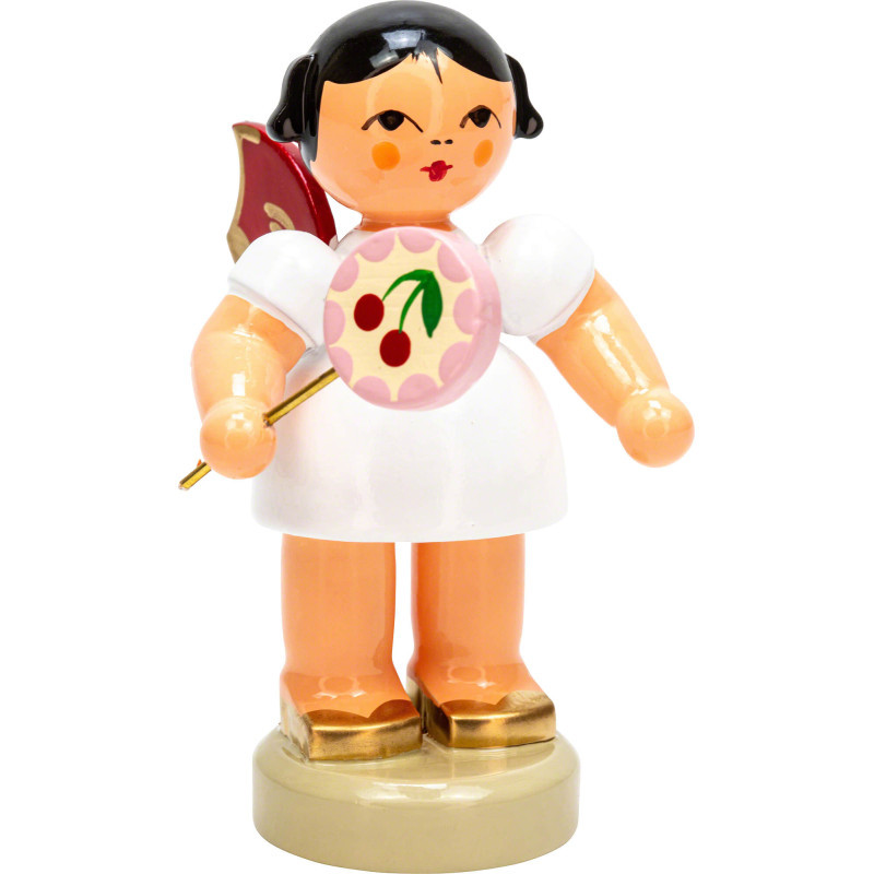 Angel with Lollipop - Red Wings - Standing - 6 cm / 2.4 inch