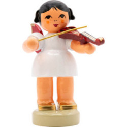 Angel with E-Violin - Red Wings - Standing - 6 cm / 2.4 inch
