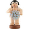 Angel with Snow Crystal - Natural Colors - Standing - 6 cm / 2.4 inch