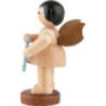 Angel with Snow Crystal - Natural Colors - Standing - 6 cm / 2.4 inch
