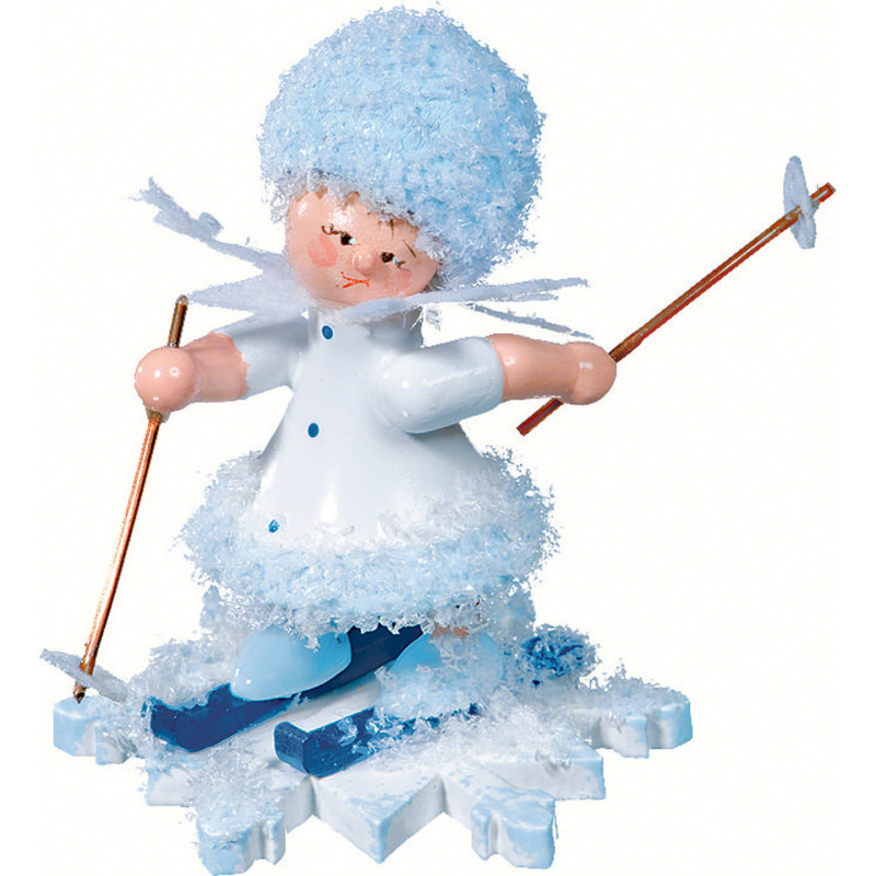 Schneeflöckchen mit Ski - 5 cm