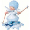 Schneeflöckchen mit Ski - 5 cm