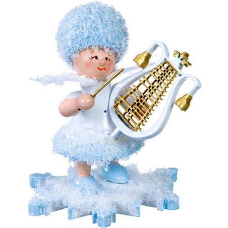 Schneeflöckchen mit Lyra - 5 cm