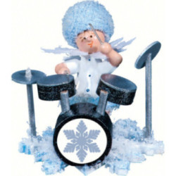 Schneeflöckchen mit Schlagzeug - 5 cm