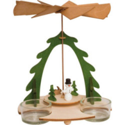Handicraft Set - 1-Tier Pyramid - Snowman - 18 cm / 7.1 inch