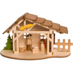 Bastelset Krippenstall - 10 cm