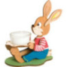 Bastelset Teelichthalter Osterhase sitzend - 8 cm