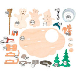 Handicraft Set - Tea Light Holder - Snowman - 10,5 cm / 4.1 inch