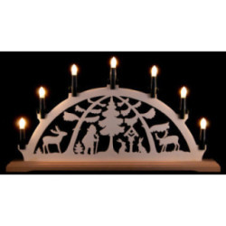 NARVA Schwibbogenkette mit 7 Riffelkerzen