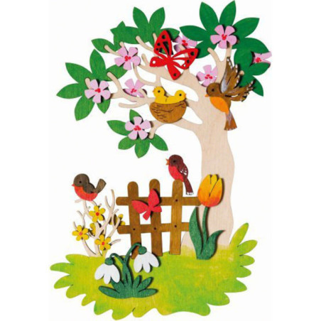 Bastelset Fensterbild Frühling - 22 cm