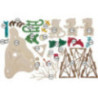 Bastelset Rauchhaus Schneemann Sportler - 11 cm
