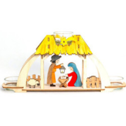 Bastelset Teelichtbogen Krippe - 13 cm