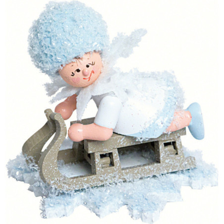 Schneeflöckchen mit Schlitten - 5 cm