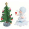 Schneeflöckchen mit Tannenbaum - 5 cm