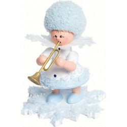 Snowflake with Trumpet - 5 cm / 2 inch