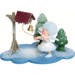 Snowflake with Bell - 10x7x6 cm / 4x2.8x2.3 inch