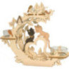 Tea Light Candle Holder - Two Kittens - 17 cm / 6.7 inch