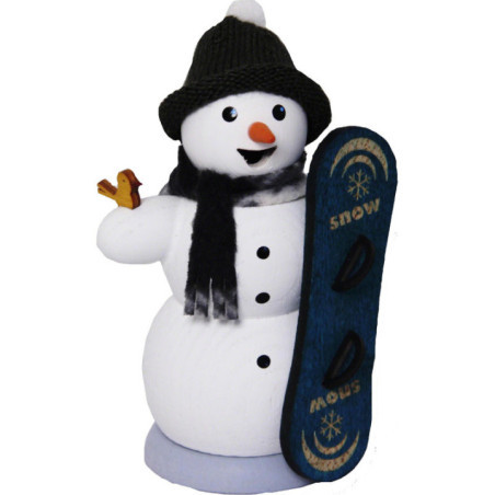Smoker - Snowman with Snowboard - 13 cm / 5.1 inch