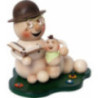 Smoker - Worm Grandad-Worm Rudi with Grandchild - 14 cm / 5.5 inch