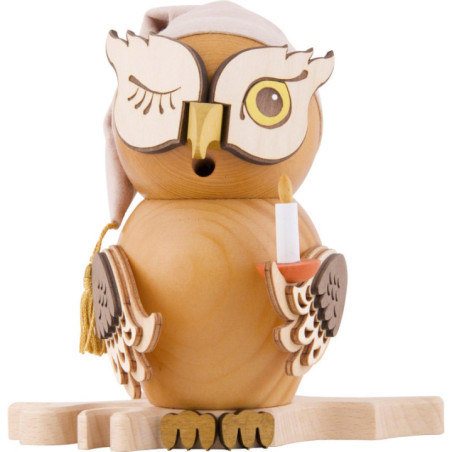 Räuchereule Schlafmütze - 15 cm