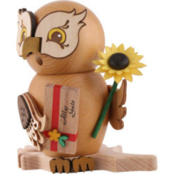 Räuchereule Gratulant - 15 cm