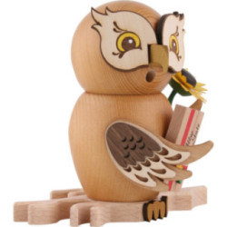 Räuchereule Gratulant - 15 cm