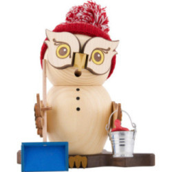 Räuchereule Schneefeger - 15 cm